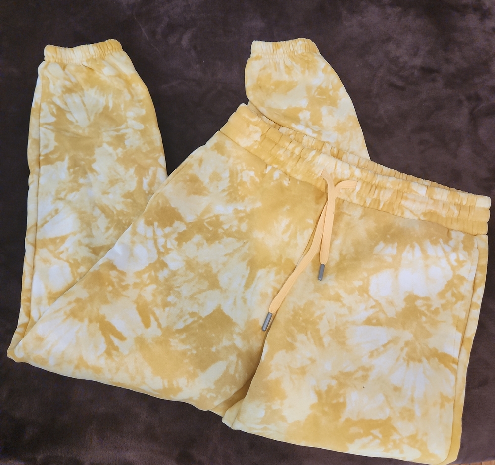 Sunny Yellow Tie-Dye Women's Joggers